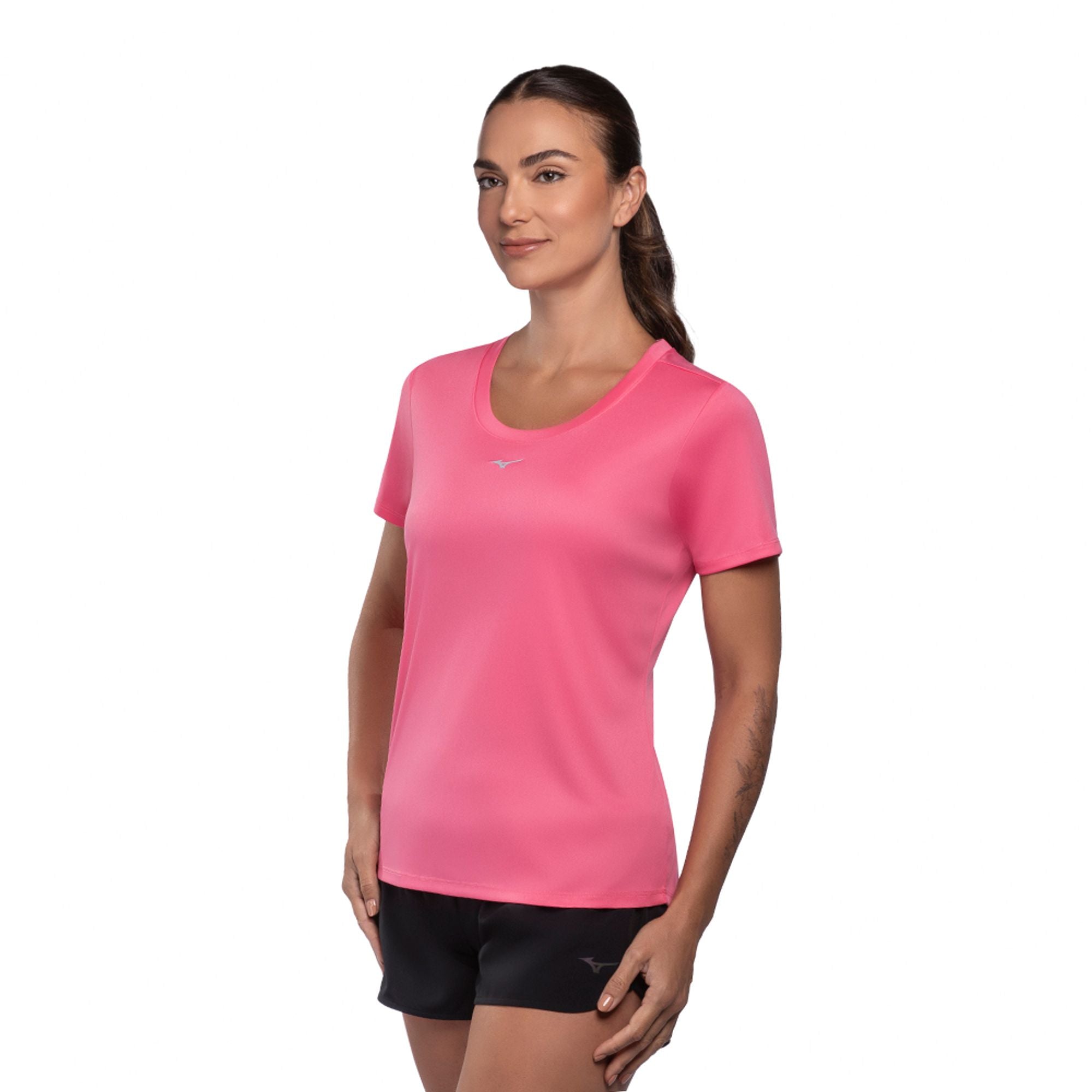 Camiseta Mizuno Run Spark Mifar4692 — Coral/Rose