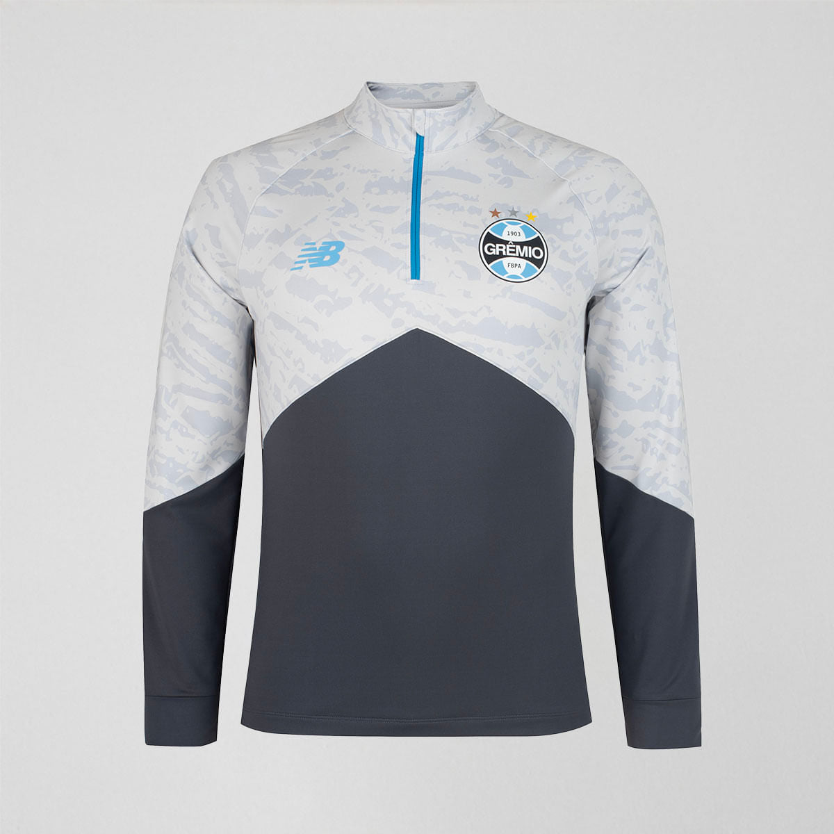 Blusa New Balance Grêmio Ml 1/2 Zíper 2026 Treino Mt831881