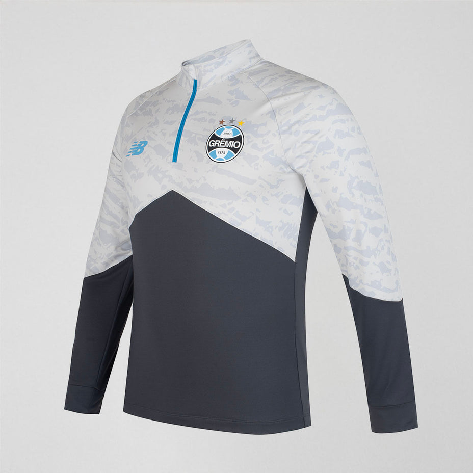 Blusa New Balance Grêmio Ml 1/2 Zíper 2026 Treino Mt831881