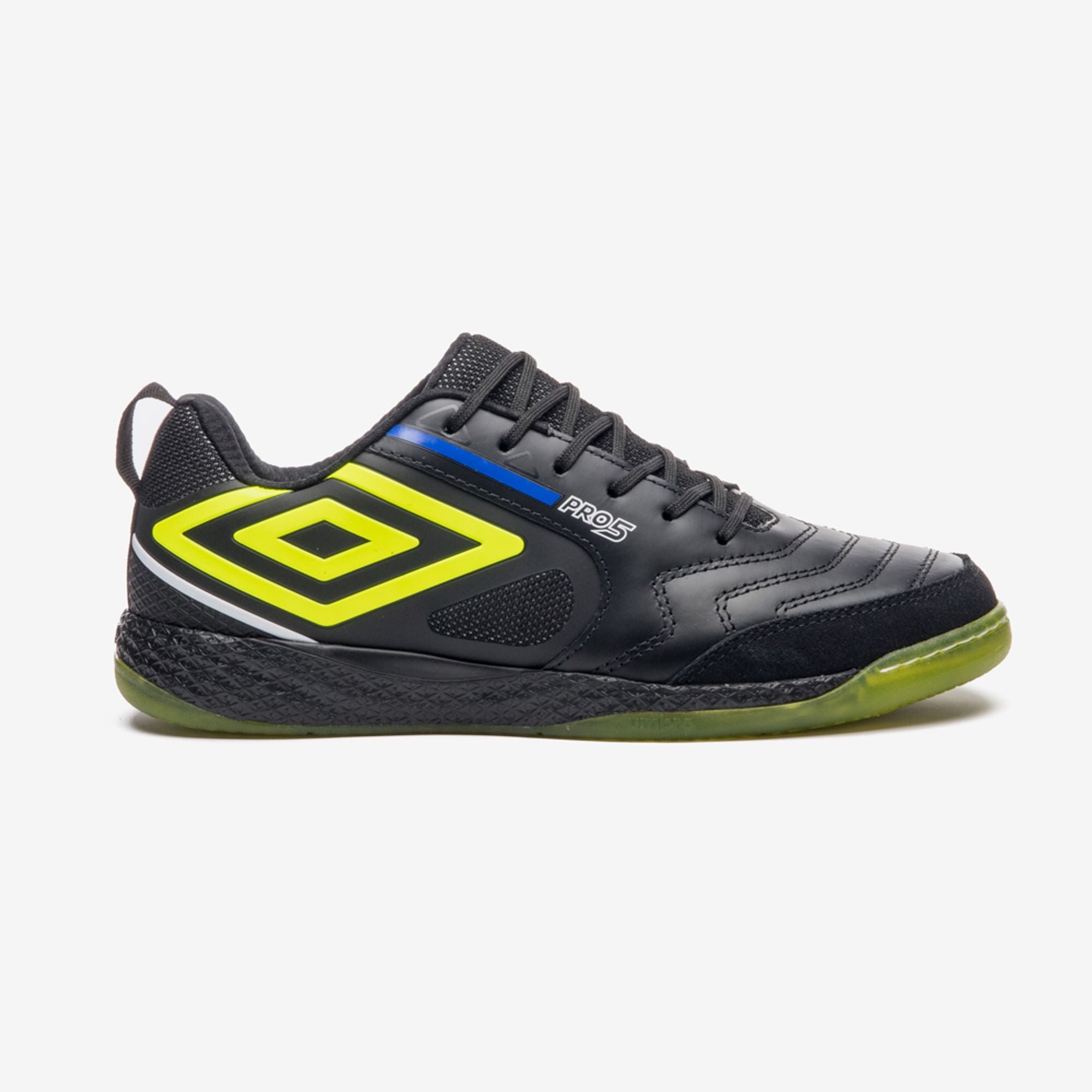 Chuteira Umbro Futsal Pro 5 Bump U01fb041 — Preto/Limao/Royal