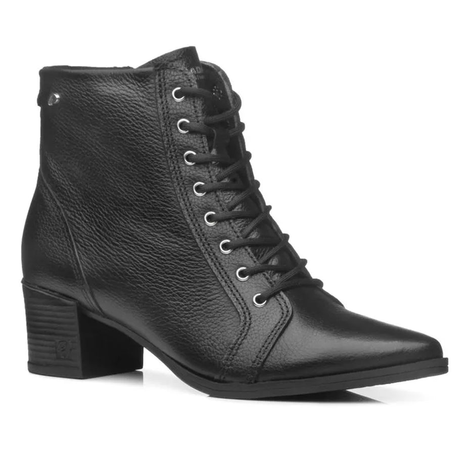 Bota Pegada Feminina Cano Curto Em Couro 280503