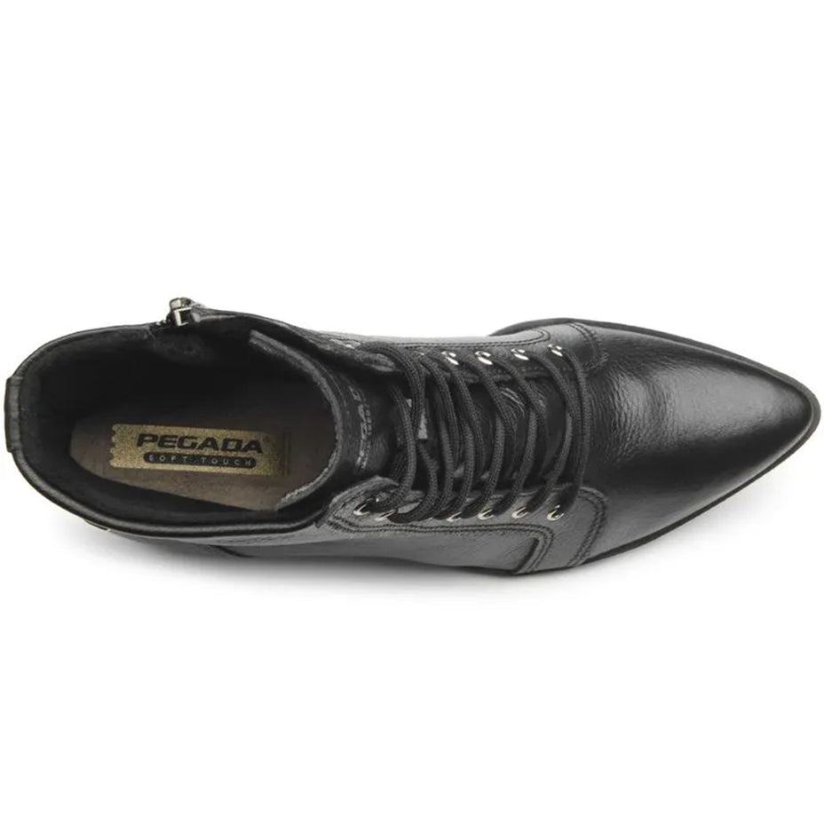 Bota Pegada Feminina Cano Curto Em Couro 280503