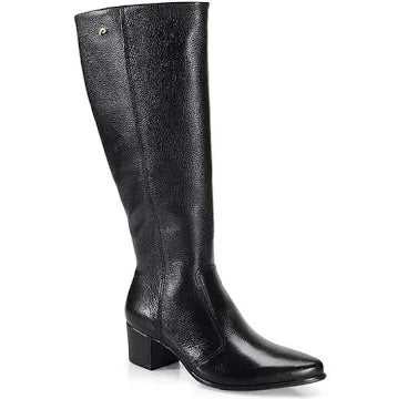 Bota Pegada Cano Longo Em Couro 280961